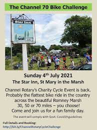 Channel Rotary Charity Cycle Ride – Sunday 4th July 2021